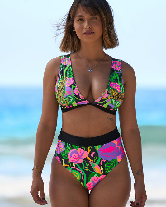 Summer Outfits | Neon Aesthetic High Waist Bikini