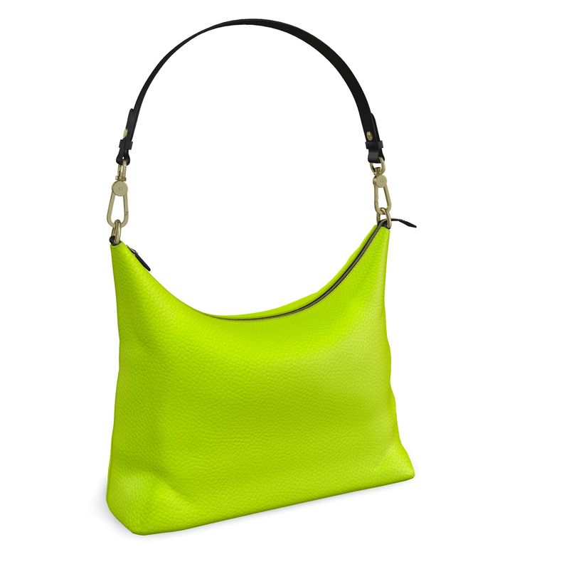 Neon Lime Double Handle Square Bag