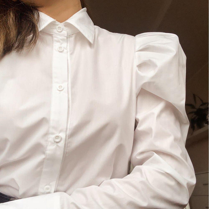 Spring Outfits |  White Long Sleeve Shirt Outfit