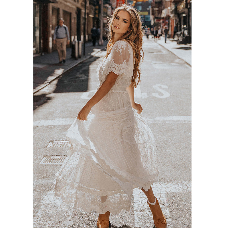 White lace hotsell gypsy dress