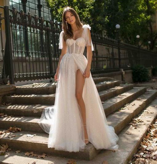 Princess Aesthetic Summer Wedding Dress S / White Princess Aesthetic Summer Wedding Dress S / White