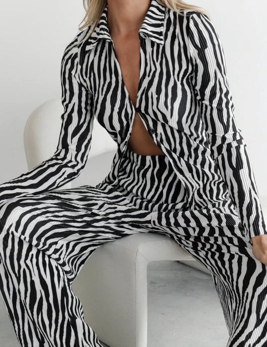 2023 Fashion Trends | Zebra Pattern Outfit 2-piece Set