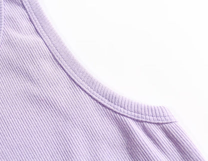 2023 Summer Outfits | Cotton Chic Lilac Lavender Crop Top