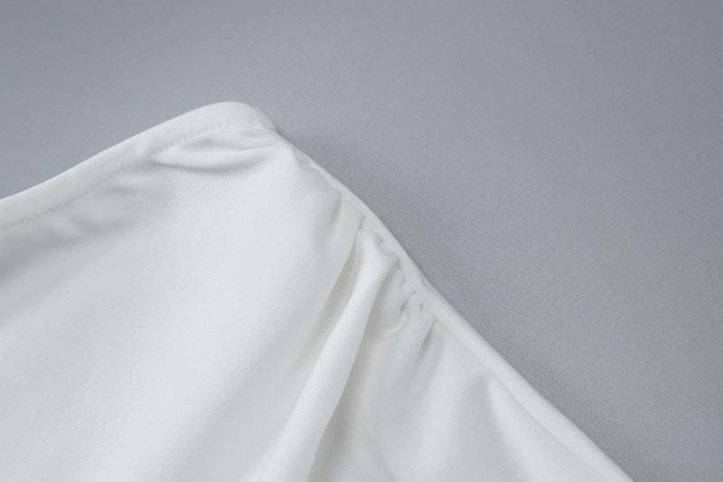 2024 Winter Dresses | Elegant Long Sleeve One Shoulder Maxi Winter Dress