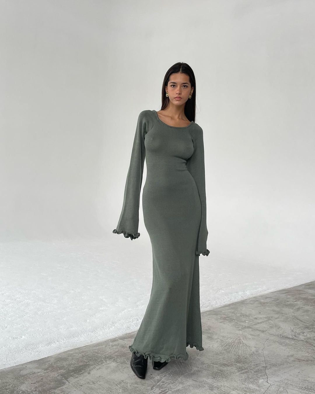 Elegant Dresses | Oversized Sleeve Maxi Cotton Summer Dress