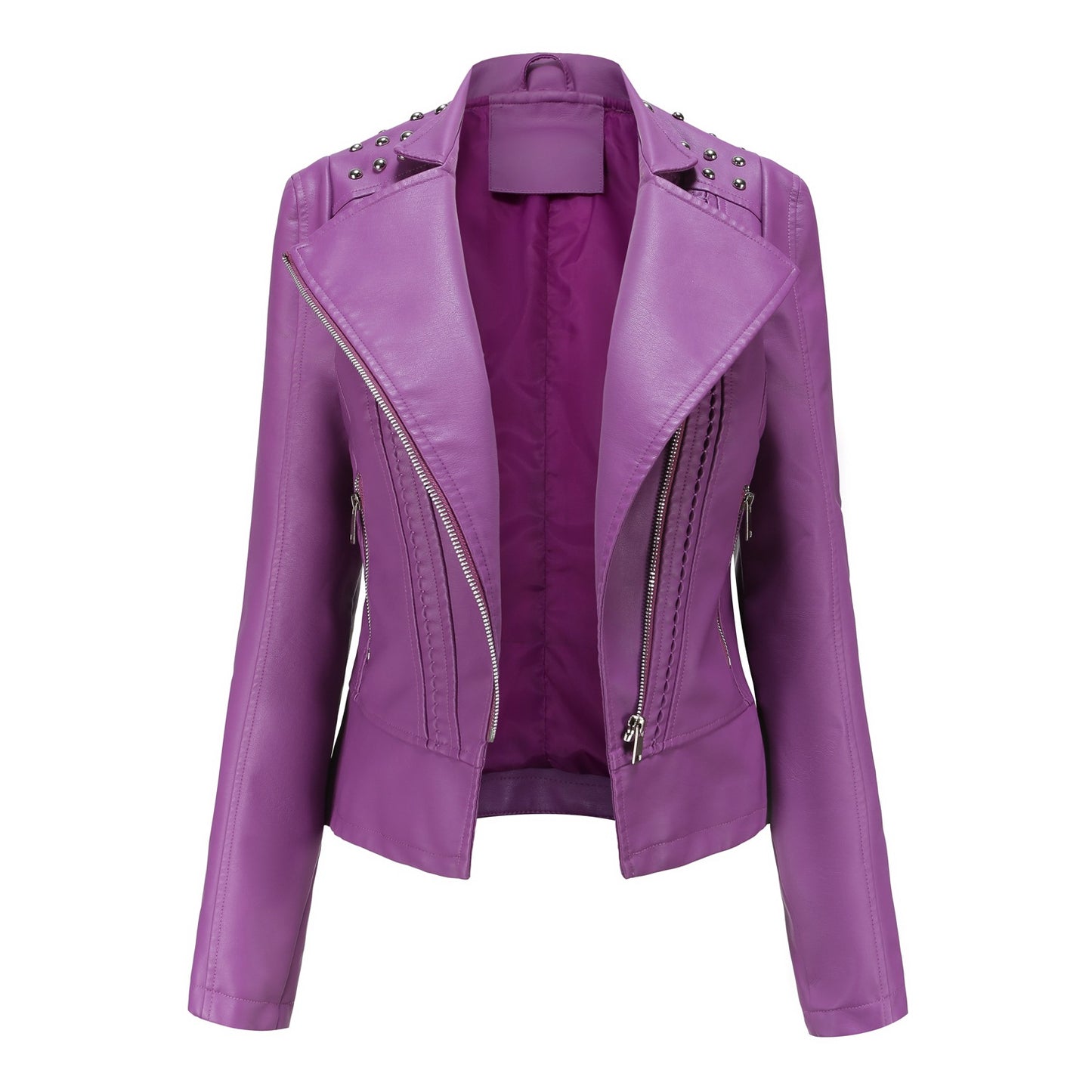 Pink Motorcycle Leather Jacket