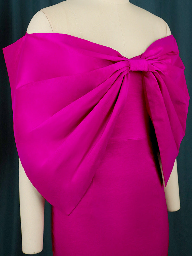 Fashion Trends 2023 | Hot Pink 3D Bow Summer Dress
