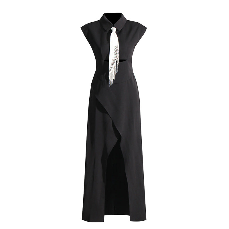 2024 Fashion Trends | Duo Chrome White Tie Black Dress M / Black 2024 Fashion Trends | Duo Chrome White Tie Black Dress M / Black