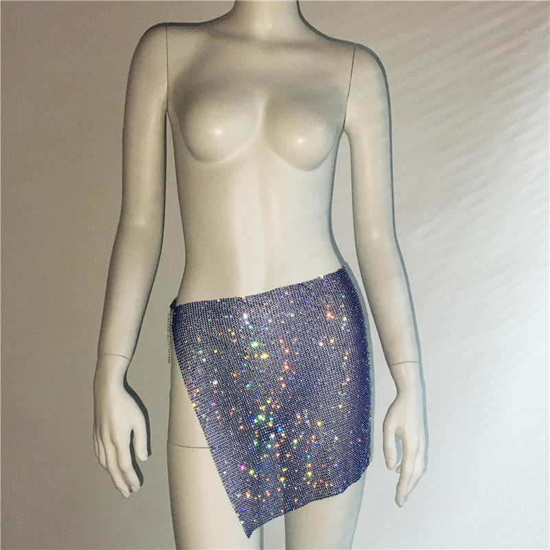 2023 Fashion Trends | Glitter Aesthetic Luxury Diamond Rhinestone Mini Skirt