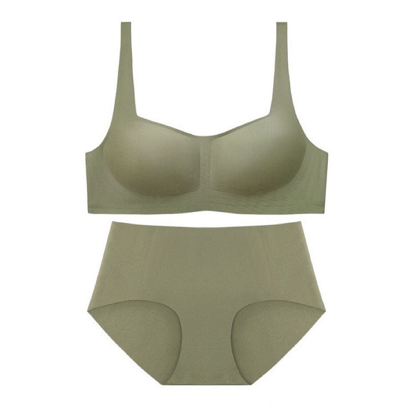 Seamless Underwear | Korean Aesthetic Square Wireless Bra and Panty Outfit 2-piece Set