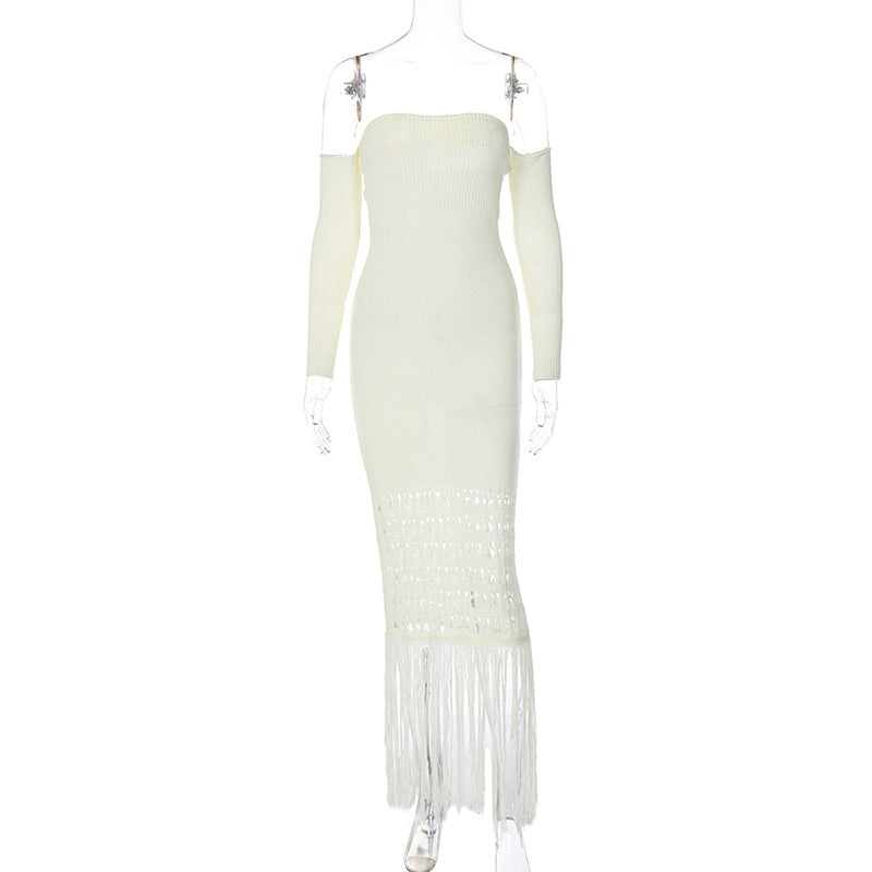 Elegant Dresses | Embroidery White Dress Aesthetic Chic Crochet Dress