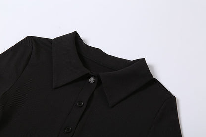 Capsule Wardrobe | Collar Knitted Long Sweater Dress