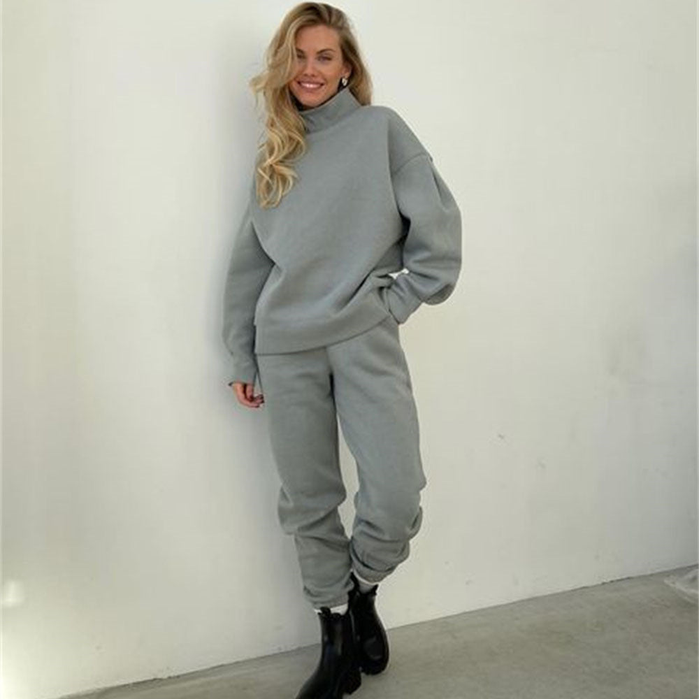 Winter Outfits  Turtleneck Sweater Pants Outfit 2-piece Set – TGC FASHION