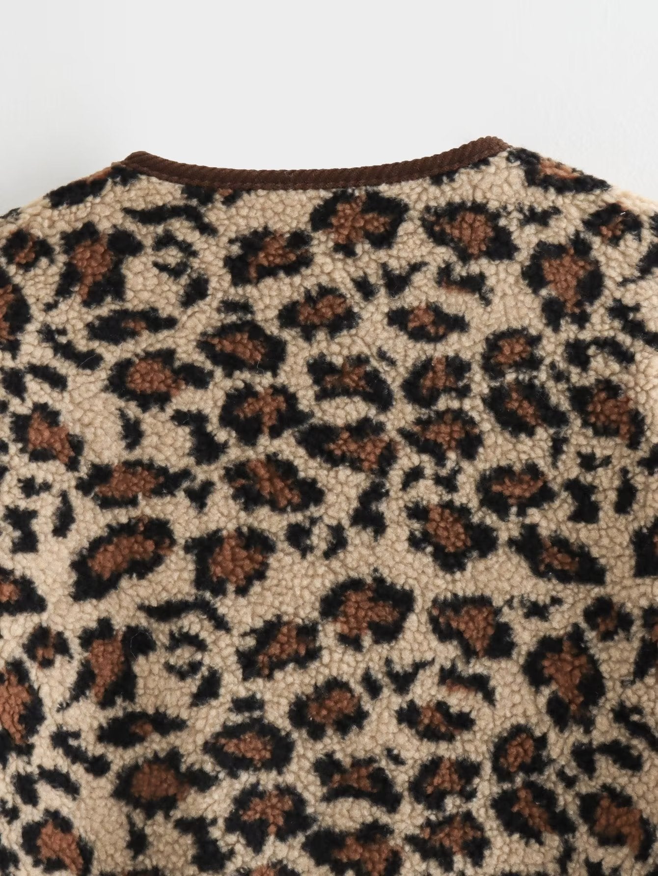 TGC FASHION 2024 Fashion Fall Outfits, Button Wool Leopard Print Coat