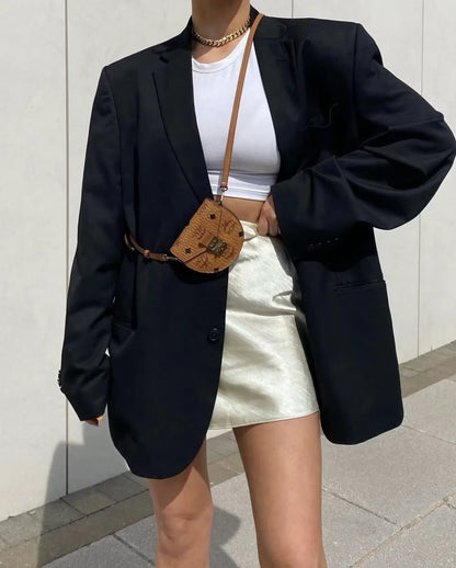 TGC Fashion Blazer Outfits, Korean Boyfriend Black Blazer