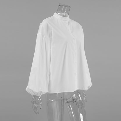 Spring Fits | Old Money Aesthetic Elegant Cotton Puff Sleeve Cardigan Shirt Sizes S-L
