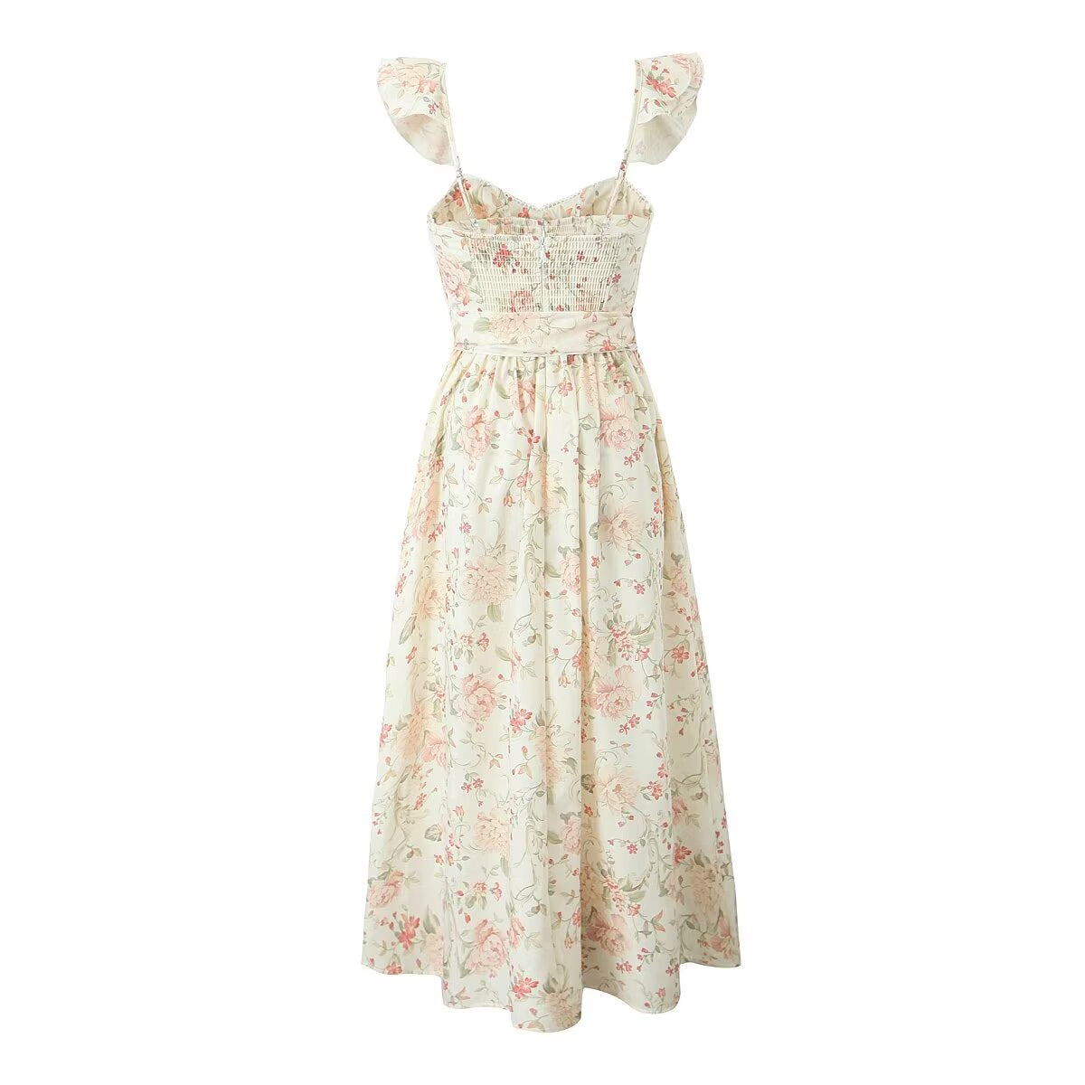 Fun Spring Dresses 2024 | Flutter Sleeves Bow Floral Dress