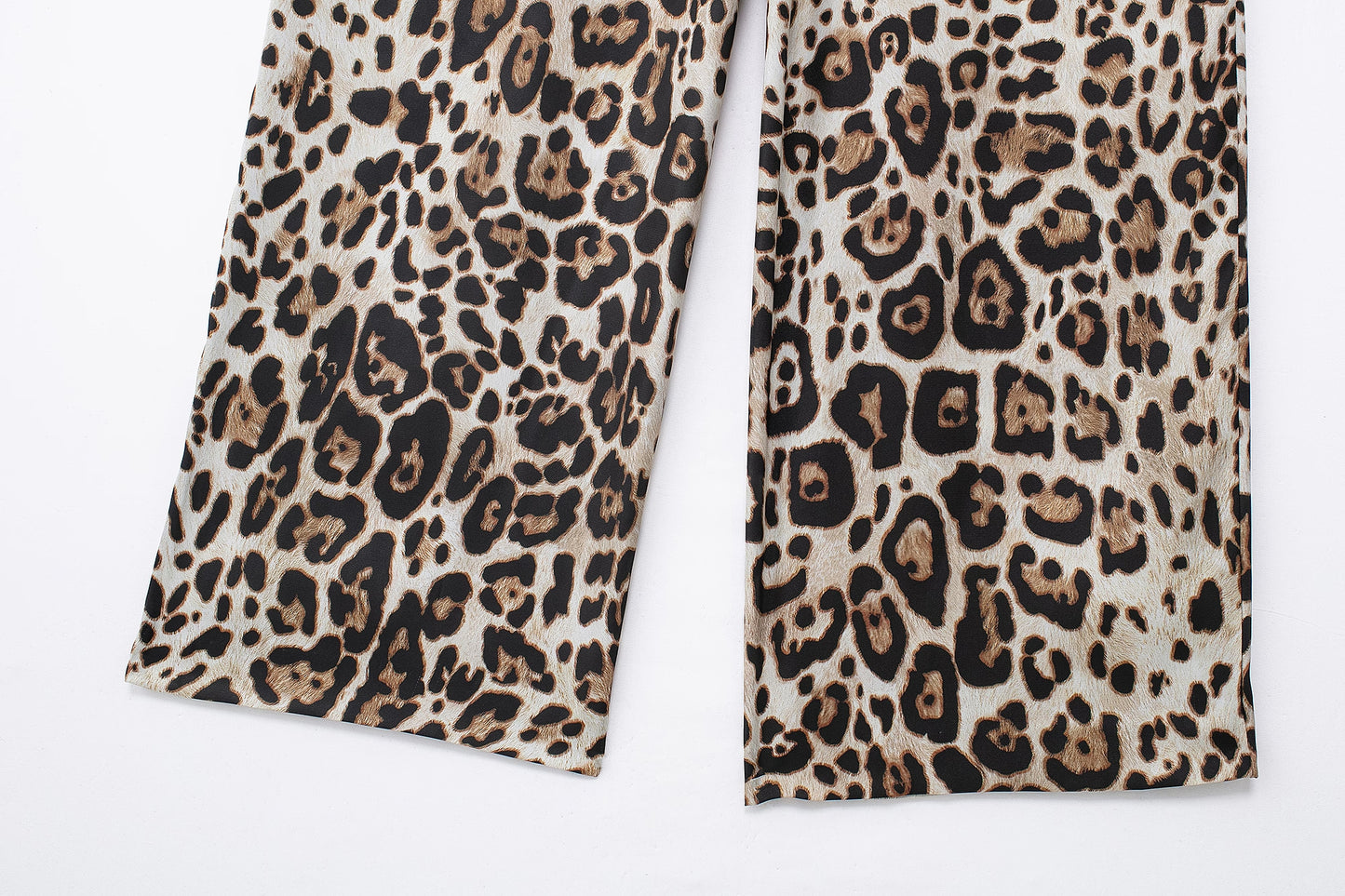 2024 Fashion Trends| Leopard Shirt Straight Pants Outfit