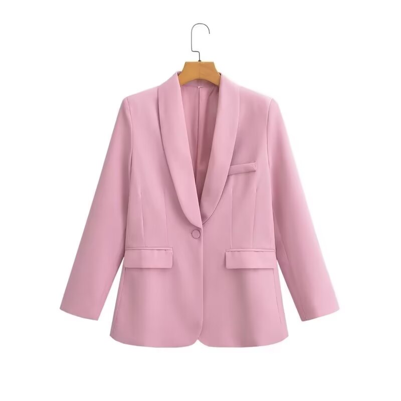 TGC Fashion Blazer Outfits 2024, High Waist Pants Pink Blazer Outfit