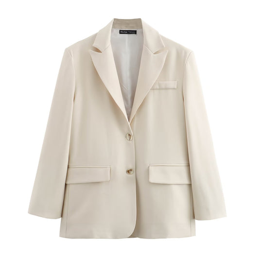 TGC Fashion Blazer Outfits 2024, White Ivory Loose Blazer