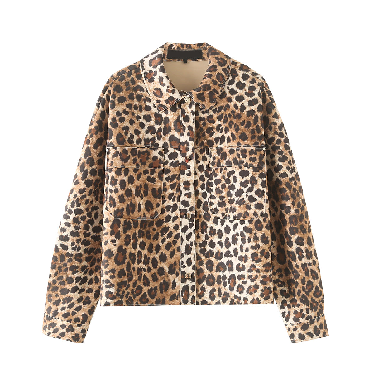 TGC Fashion Fall Outfits 2024, Brown Blazer Leopard Print Suede Jacket