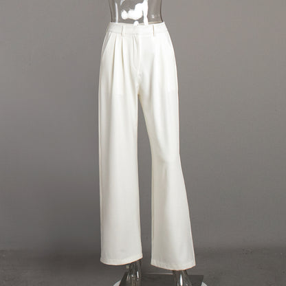 Thanksgiving Outfit Must-Have 2025 | Elegant Winter White Wide-Leg Trousers - High-Waist, Office to Casual Chic