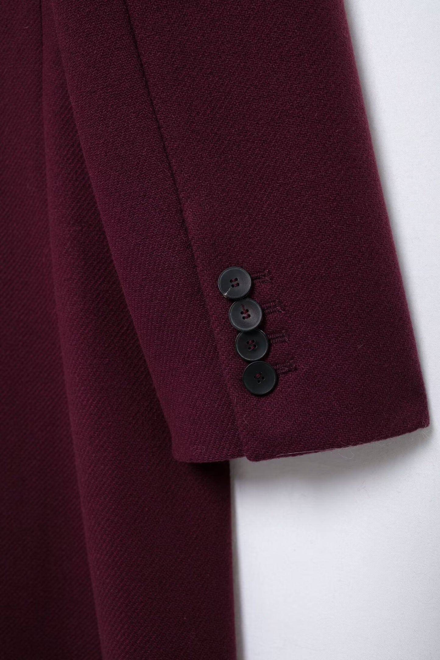 Burgundy Double-Breasted Winter Overcoat - Extra-Long Casual & Office Coat for Fall/Spring