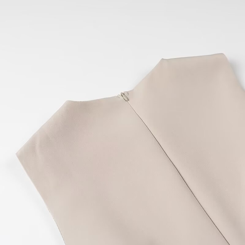 TGC “Spring Form” Sleek Two-Piece Dress Set | Minimalist Sleeveless Crew Neck Top & Short Skirt