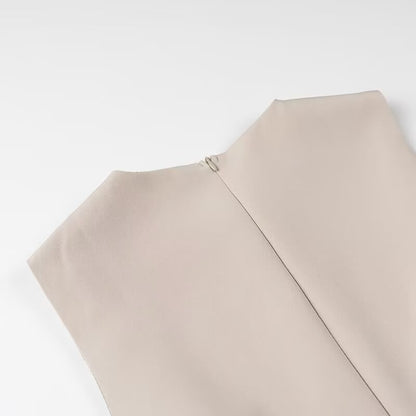 TGC “Spring Form” Sleek Two-Piece Dress Set | Minimalist Sleeveless Crew Neck Top & Short Skirt