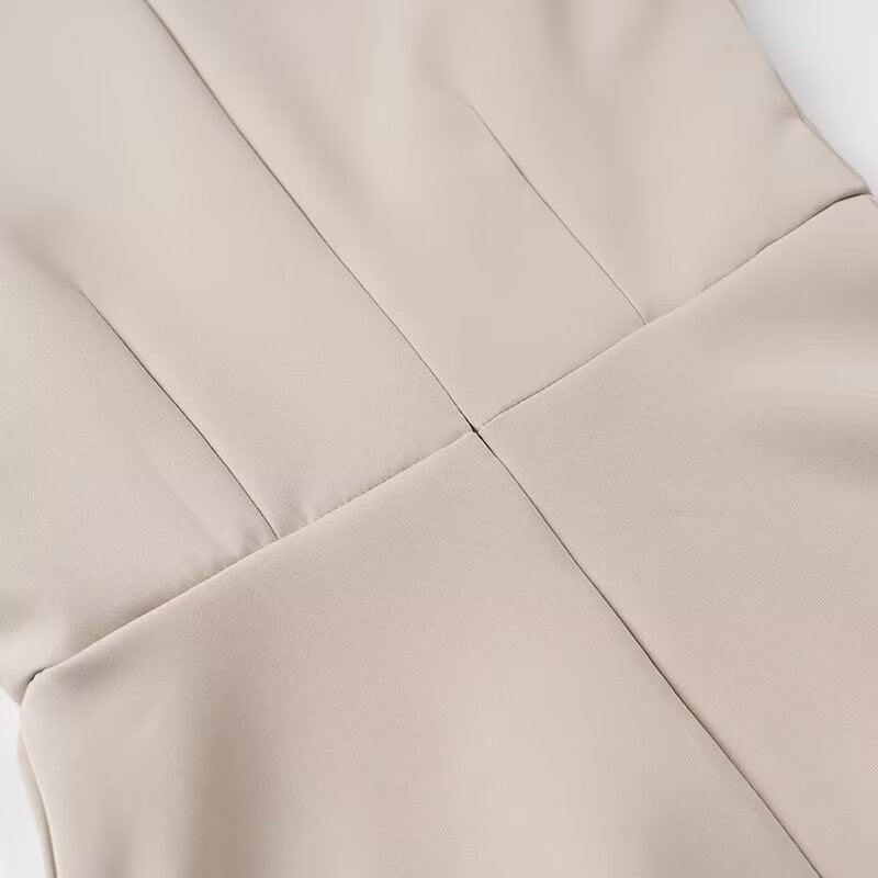 TGC “Spring Form” Sleek Two-Piece Dress Set | Minimalist Sleeveless Crew Neck Top & Short Skirt