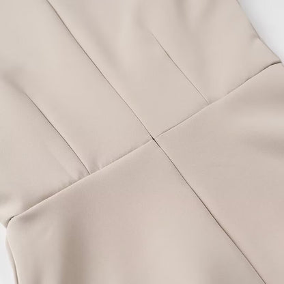 TGC “Spring Form” Sleek Two-Piece Dress Set | Minimalist Sleeveless Crew Neck Top & Short Skirt