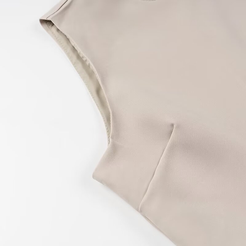 TGC “Spring Form” Sleek Two-Piece Dress Set | Minimalist Sleeveless Crew Neck Top & Short Skirt