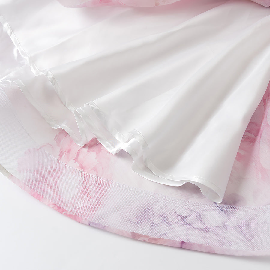 TGC “Fleur Grace” Spaghetti Strap Dress | Super Feminine Floral Waist-Tie Vacation Mini Dress