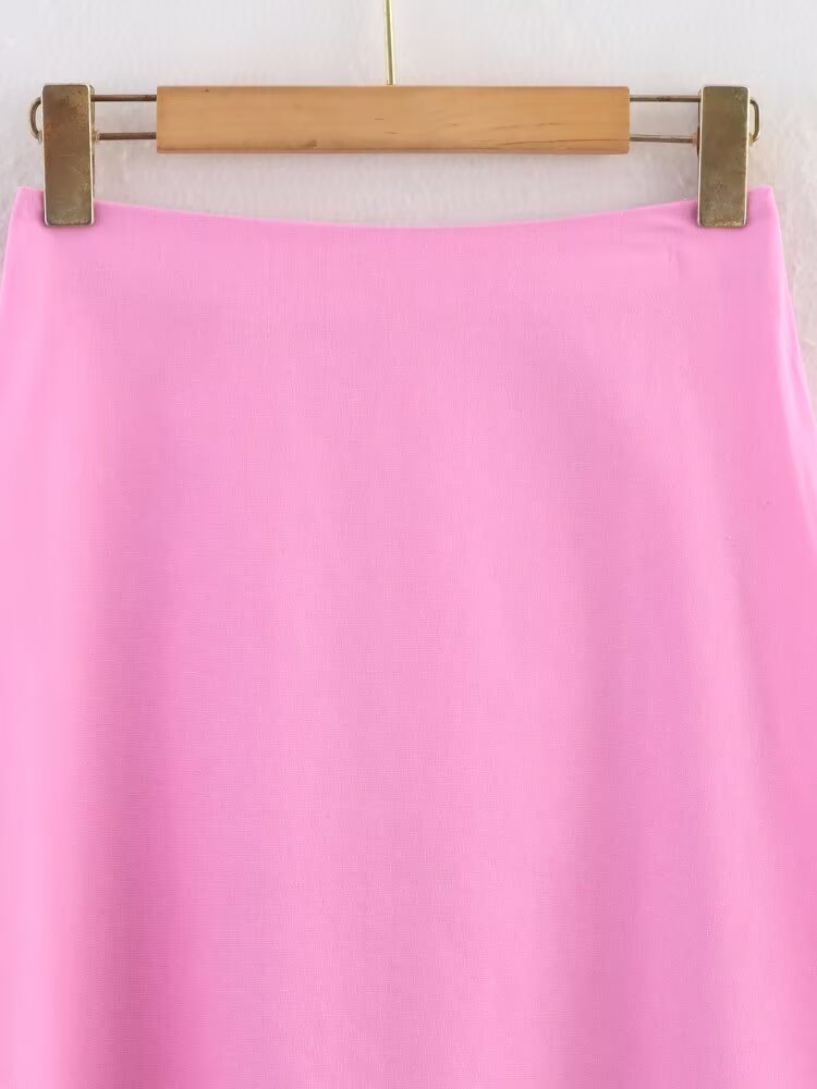 Summer Simplicity” V-Neck Vest & High Waist Midi Skirt Set | Sleeveless Office Chic 2-Piece