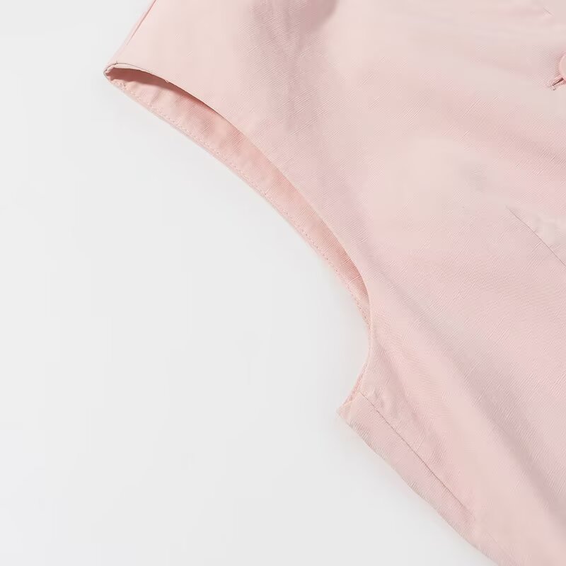 [TGC “Effortless Grace” Summer Vest & Pleated Trousers Set | Office Chic Minimalist Style]