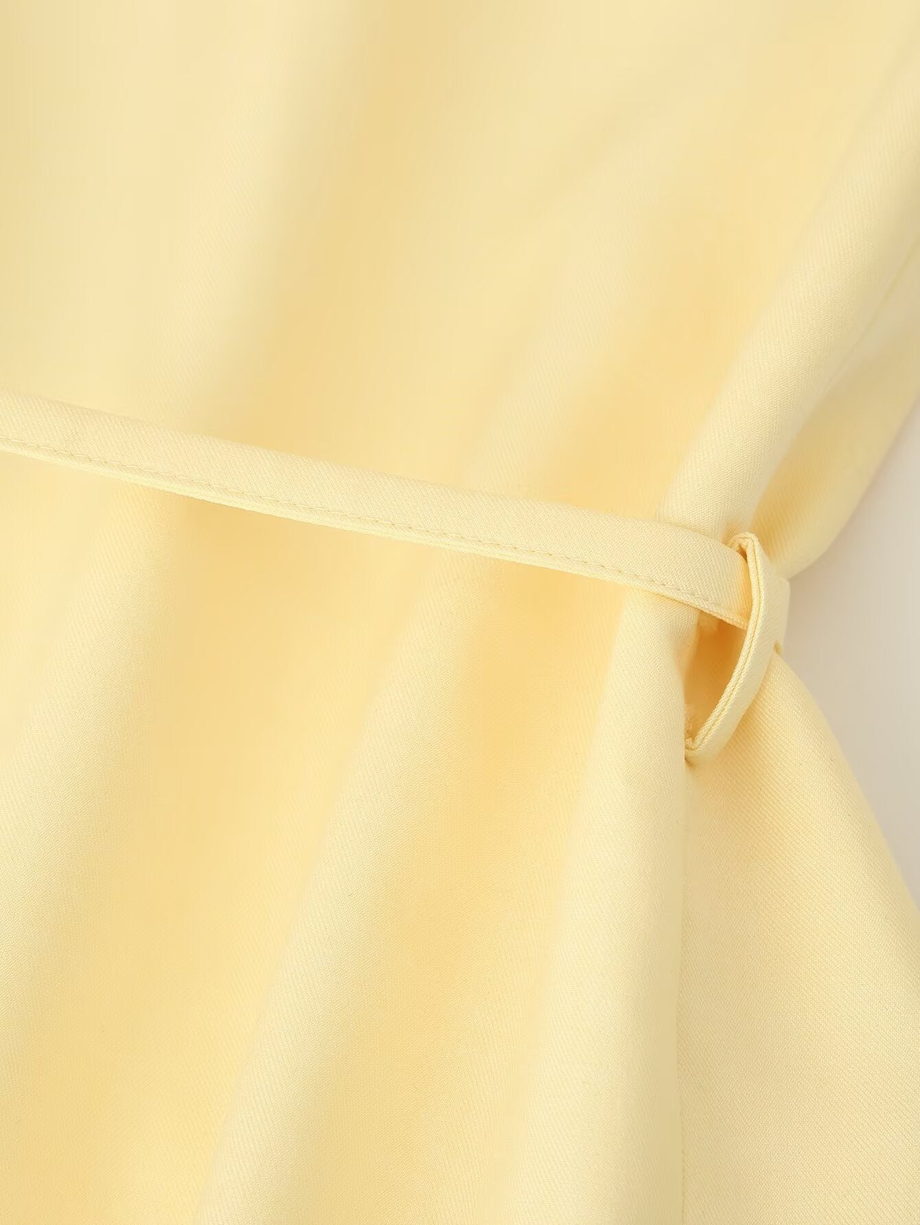 TGC “Grace in Bloom” Wide Shoulder Belted Blazer | Pastel Yellow & Baby Blue