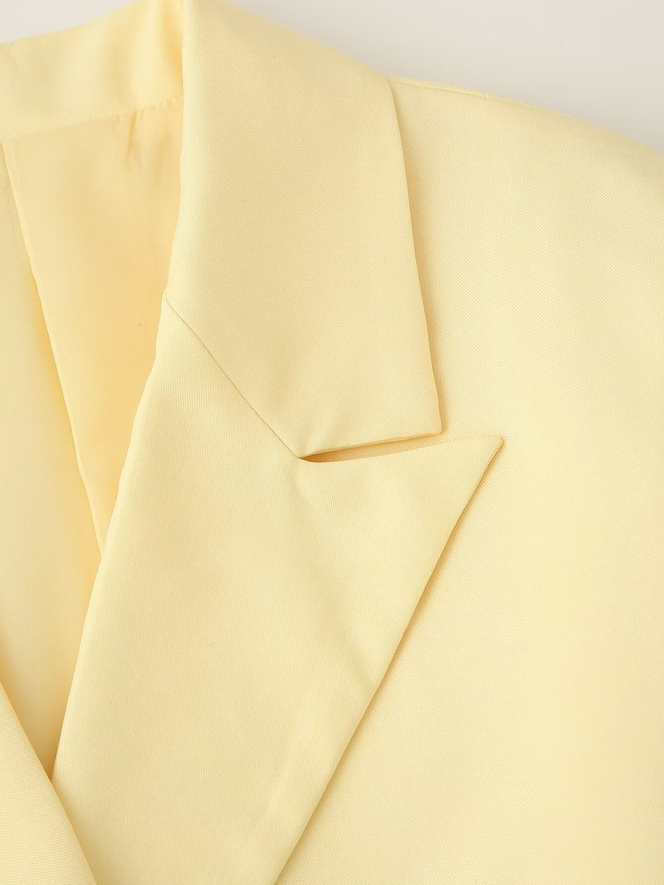 TGC “Grace in Bloom” Wide Shoulder Belted Blazer | Pastel Yellow & Baby Blue