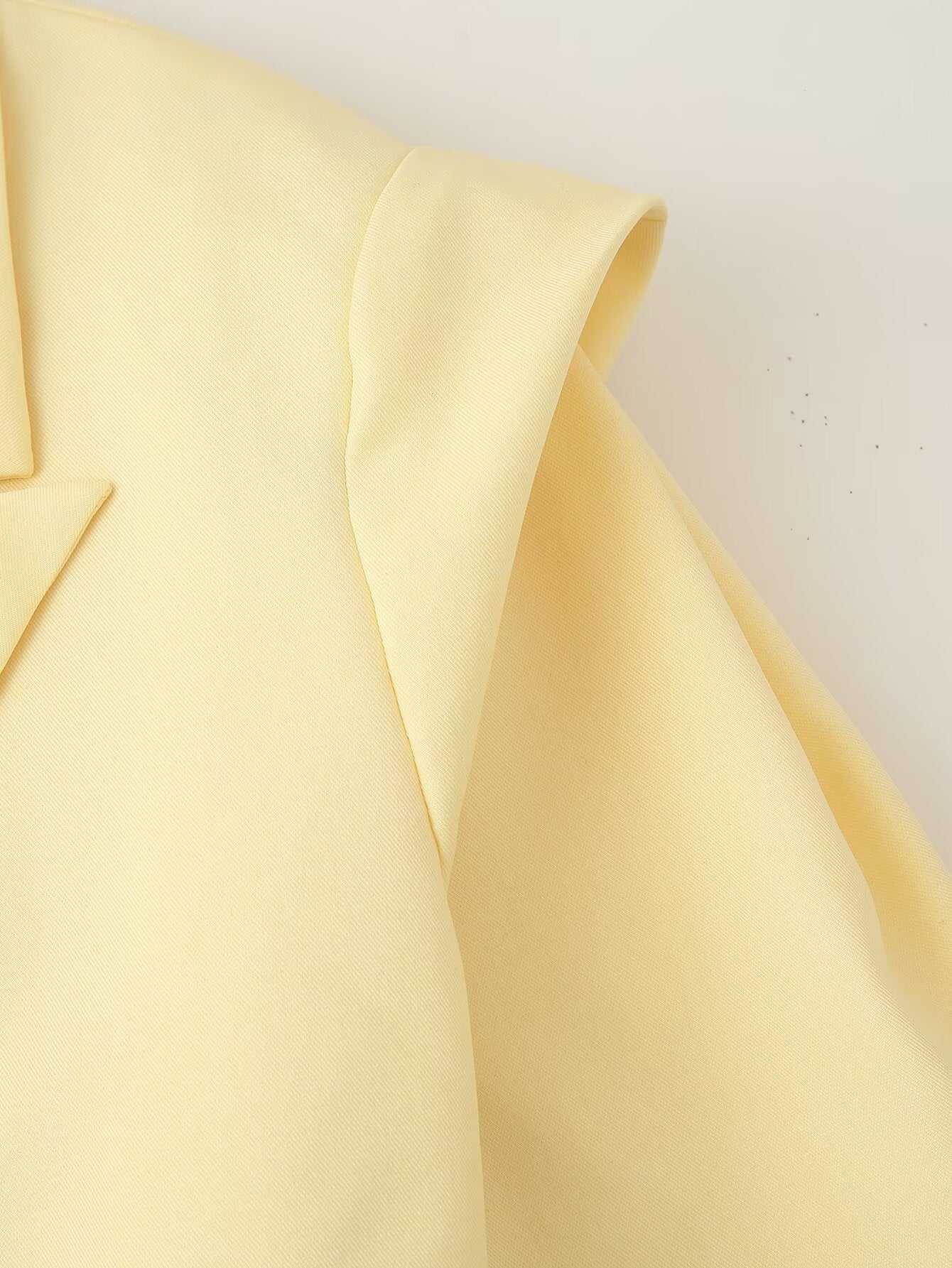 TGC “Grace in Bloom” Wide Shoulder Belted Blazer | Pastel Yellow & Baby Blue