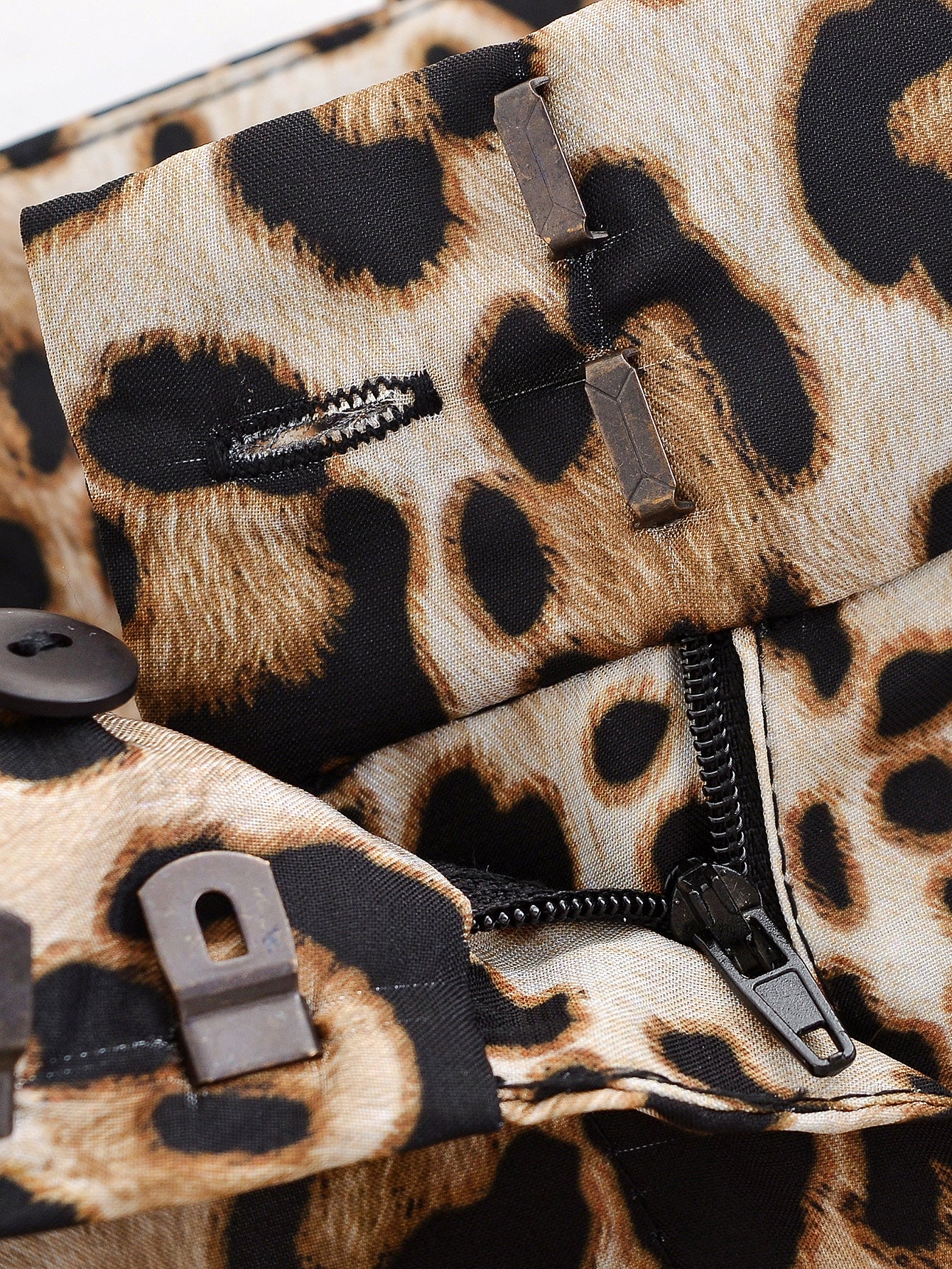 Luxe Belted Satin Trousers” | Casual Wide Leg Animal Print Pants with Pockets