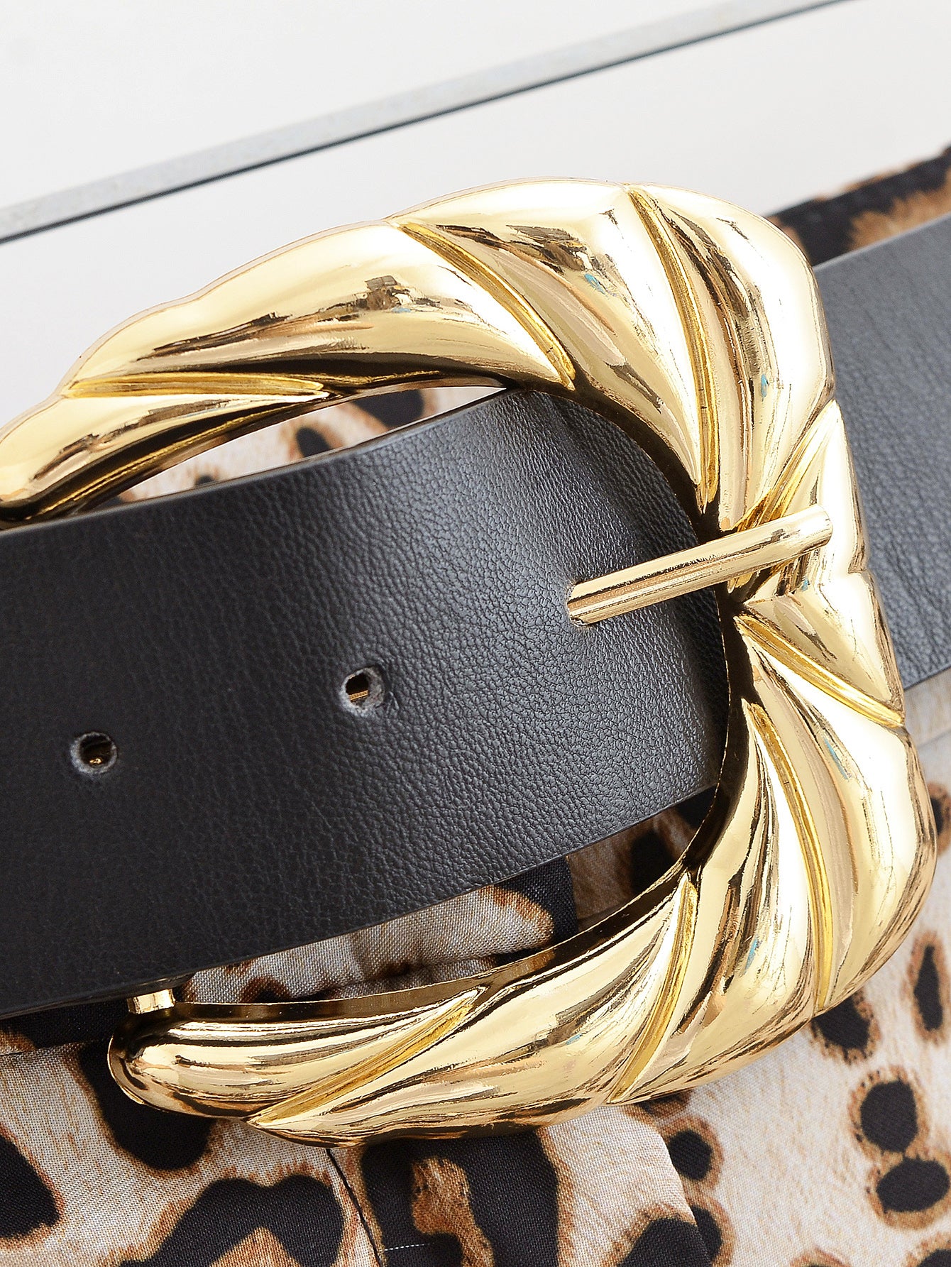 Luxe Belted Satin Trousers” | Casual Wide Leg Animal Print Pants with Pockets