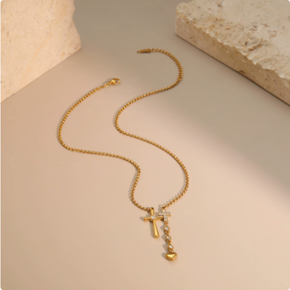 THE FIRST PROMISE | Double Cross Necklace
