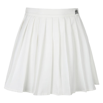 Casual Spring Outfits 2024 | Old Money Aesthetic White Pleated Short Skirt
