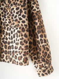 TGC Fashion Fall Outfits 2024, Brown Blazer Leopard Print Suede Jacket