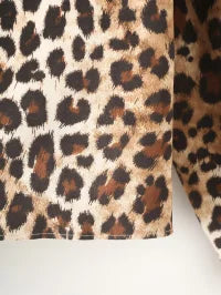 TGC Fashion Fall Outfits 2024, Brown Blazer Leopard Print Suede Jacket