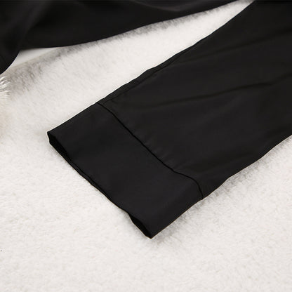 2024 Capsule Wardrobe | Elegant Silk Satin Lonf Sleeve Shirt Pants Outfit 2-piece Set Sizes S-L