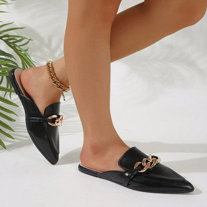 TGC “Clairé” Mules | Elegant Minimalist Flats for Office & Everyday Ease
