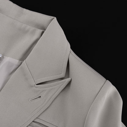 Serene Grace 3-Piece Power Blazer Wide Leg Pants Set