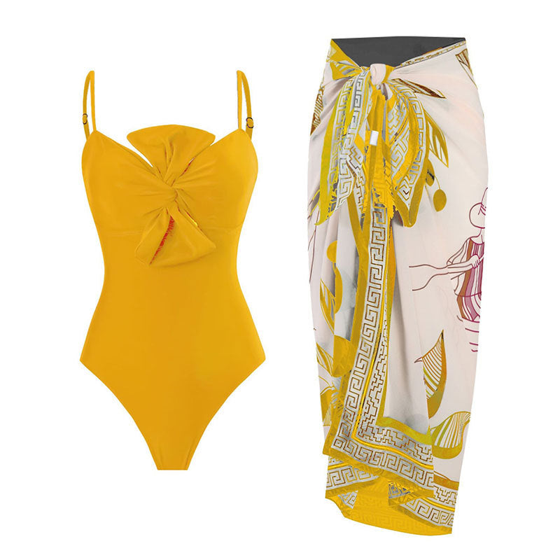 Summer Outfits 2024 | Elegant Bow One Piece Swimsuit