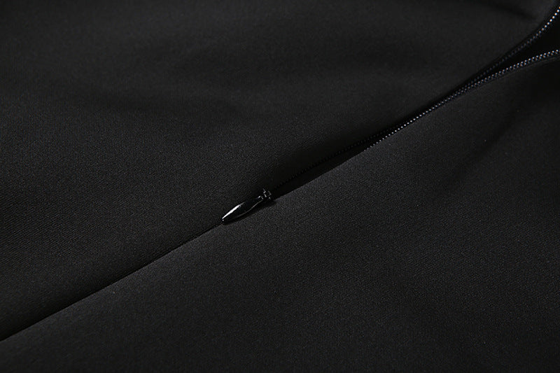 TGC “Céleste” Collared Maxi Dress | Slim Fit Lace-Up Waist & Front Split Elegance