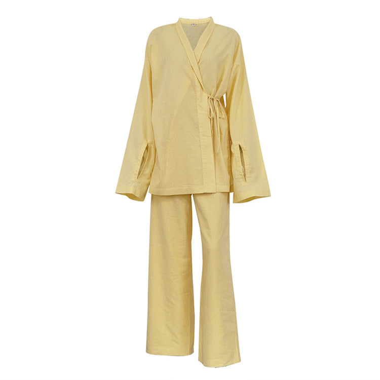 Summer Outfits 2024 | Cotton Kimono Robe Outfit 2-piece Set